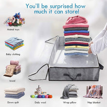 Load image into Gallery viewer, Non-Woven Fabric Foldable Underbed Storage Bag for Clothes Blankets 100x50x18cm, 100x50x18cm(Printing Gray)