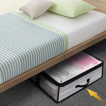 Load image into Gallery viewer, Non-Woven Fabric Foldable Underbed Storage Bag for Clothes Blankets 100x50x18cm, 100x50x18cm(Printing Gray)