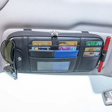 Load image into Gallery viewer, Car Driver License Storage Bag Sun Visor Sunglasses Card Holder, Beige, Gray, Black, Brown