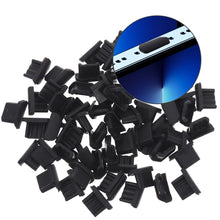 Load image into Gallery viewer, Micro USB Universal Cell Phone Dust Plug Power Silicone Charging Port Plug, Micro USB (Black), Micro USB (Transparent)