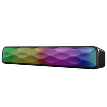 Load image into Gallery viewer, RGB Colorful Lighting Effect Desktop Long USB Wireless Bluetooth Speaker, Q6