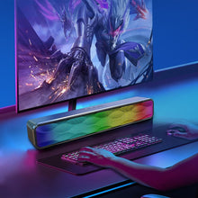 Load image into Gallery viewer, RGB Colorful Lighting Effect Desktop Long USB Wireless Bluetooth Speaker, Q6