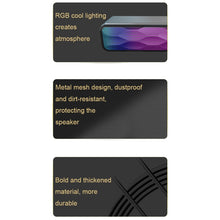 Load image into Gallery viewer, RGB Colorful Lighting Effect Desktop Long USB Wireless Bluetooth Speaker, Q6