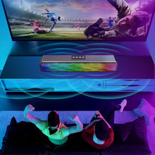 Load image into Gallery viewer, RGB Colorful Lighting Effect Desktop Long USB Wireless Bluetooth Speaker, Q6