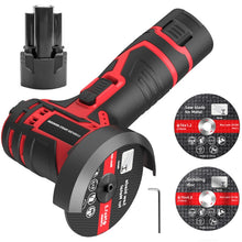 Load image into Gallery viewer, HILDA 12V 3 Inch Li-Ion Angle Grinder Home Cutting And Sanding Machine, EU Plug, Plastic Package With 1 Battery, Carton Package With 1 Battery, Plastic Package With 2 Battery, Carton Package With 2 Battery