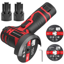 Load image into Gallery viewer, HILDA 12V 3 Inch Li-Ion Angle Grinder Home Cutting And Sanding Machine, EU Plug, Plastic Package With 1 Battery, Carton Package With 1 Battery, Plastic Package With 2 Battery, Carton Package With 2 Battery