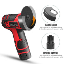 Load image into Gallery viewer, HILDA 12V 3 Inch Li-Ion Angle Grinder Home Cutting And Sanding Machine, EU Plug, Plastic Package With 1 Battery, Carton Package With 1 Battery, Plastic Package With 2 Battery, Carton Package With 2 Battery