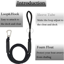 Load image into Gallery viewer, Pier Stainless Steel Clamp Boat Rope Accessories PWC Built-In Buffer Kayak Mooring Cable