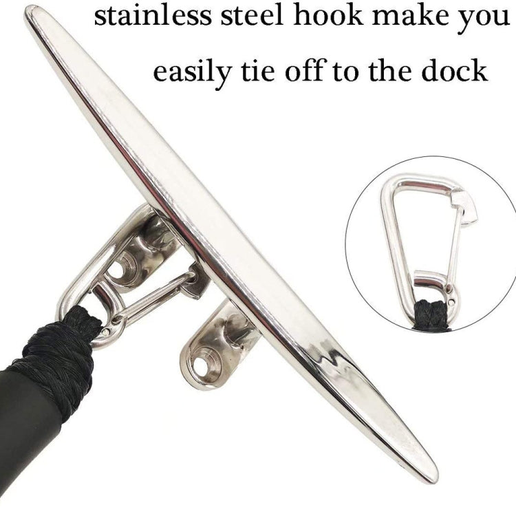 Pier Stainless Steel Clamp Boat Rope Accessories PWC Built-In Buffer Kayak Mooring Cable