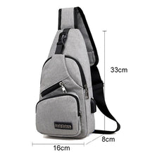 Load image into Gallery viewer, MeiJieLuo Simple Men Chest Bag Sports Youth Shoulder Crossbody Bag