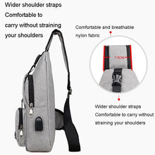 Load image into Gallery viewer, MeiJieLuo Simple Men Chest Bag Sports Youth Shoulder Crossbody Bag