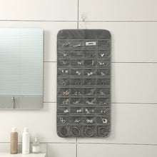 Load image into Gallery viewer, 80-grid Jewelry Storage Hanging Bag Mon-woven Double-sided Jewelry Organizer Bag, 80-grid