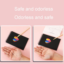 Load image into Gallery viewer, Hand Painted Scratch Paper Colorful Coil Scratchbook With Pen