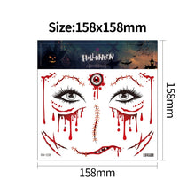 Load image into Gallery viewer, 10pcs Halloween Scar Waterproof Tattoo Sticker Simulated Face Horror Stickers, RM-037, RM-038, RM-039, RM-040, RM-041, RM-042, RM-043, RM-044, RM-045, RM-046