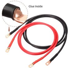Load image into Gallery viewer, 8AWG 3/8" Stud Ring Terminal Solder Cable Bare Copper Hole with Heat Shrink