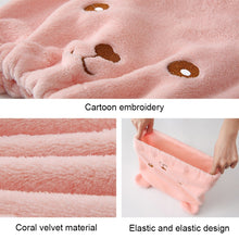 Load image into Gallery viewer, Cartoon Bear Thickened Coral Velvet Hair Drying Cap Strong Water-absorbent Quick-drying Turban