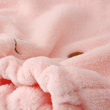 Load image into Gallery viewer, Cartoon Bear Thickened Coral Velvet Hair Drying Cap Strong Water-absorbent Quick-drying Turban