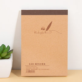 Blank Kraft Sketchbook Doodle Notebook, Small 64K