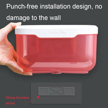 Load image into Gallery viewer, Punch-free Bathroom Transparent Waterproof Tissue Box Toilet Wall-mounted Storage Rack, Large (Black), Large (Pink), Small (Black), Small (Pink)