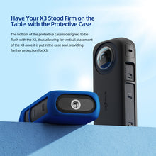 Load image into Gallery viewer, For Insta360 X3 AMagisn Body Silicone Protective Cover, Body+Lens Case (Black), Body+Lens Case (Blue), Body Case (black), Body Case (Blue), Lens Case (Black), Lens Case (Blue)