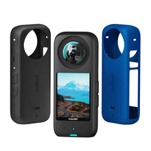 Load image into Gallery viewer, For Insta360 X3 AMagisn Body Silicone Protective Cover, Body+Lens Case (Black), Body+Lens Case (Blue), Body Case (black), Body Case (Blue), Lens Case (Black), Lens Case (Blue)