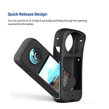 Load image into Gallery viewer, For Insta360 X3 AMagisn Body Silicone Protective Cover, Body+Lens Case (Black), Body+Lens Case (Blue), Body Case (black), Body Case (Blue), Lens Case (Black), Lens Case (Blue)