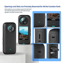 Load image into Gallery viewer, For Insta360 X3 AMagisn Body Silicone Protective Cover, Body+Lens Case (Black), Body+Lens Case (Blue), Body Case (black), Body Case (Blue), Lens Case (Black), Lens Case (Blue)