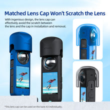 Load image into Gallery viewer, For Insta360 X3 AMagisn Body Silicone Protective Cover, Body+Lens Case (Black), Body+Lens Case (Blue), Body Case (black), Body Case (Blue), Lens Case (Black), Lens Case (Blue)