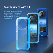 Load image into Gallery viewer, For Insta360 X3 AMagisn Body Silicone Protective Cover, Body+Lens Case (Black), Body+Lens Case (Blue), Body Case (black), Body Case (Blue), Lens Case (Black), Lens Case (Blue)