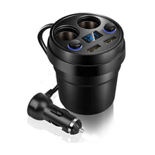 Load image into Gallery viewer, Cup Car Charger Dual USB Corded Cigarette Lighter Mobile Phone Charger