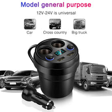 Load image into Gallery viewer, Cup Car Charger Dual USB Corded Cigarette Lighter Mobile Phone Charger