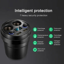 Load image into Gallery viewer, Cup Car Charger Dual USB Corded Cigarette Lighter Mobile Phone Charger