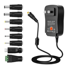 Load image into Gallery viewer, 30W USB Interface Adjustable Power Adapter With Power Monitoring LED Light, US Plug, EU Plug, UK Plug, AU Plug