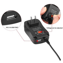 Load image into Gallery viewer, 30W USB Interface Adjustable Power Adapter With Power Monitoring LED Light, US Plug, EU Plug, UK Plug, AU Plug