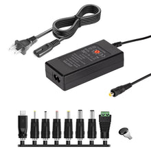 Load image into Gallery viewer, 65W 6-20V Adjustable 3A DC Power Adapter Charger, US Plug, EU Plug, UK Plug Small, AU Plug, UK Plug Large