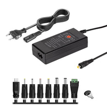 Load image into Gallery viewer, 65W 6-20V Adjustable 3A DC Power Adapter Charger, US Plug, EU Plug, UK Plug Small, AU Plug, UK Plug Large