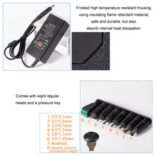Load image into Gallery viewer, 65W 6-20V Adjustable 3A DC Power Adapter Charger, US Plug, EU Plug, UK Plug Small, AU Plug, UK Plug Large