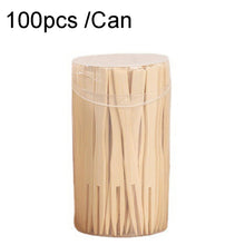 Load image into Gallery viewer, Bamboo Fruit Stick Disposable Two Tines Dessert Fork For Home Use, 100pcs /Can, 200pcs /Can