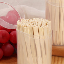 Load image into Gallery viewer, Bamboo Fruit Stick Disposable Two Tines Dessert Fork For Home Use, 100pcs /Can, 200pcs /Can