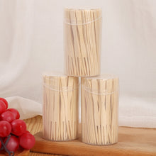 Load image into Gallery viewer, Bamboo Fruit Stick Disposable Two Tines Dessert Fork For Home Use, 100pcs /Can, 200pcs /Can
