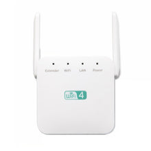 Load image into Gallery viewer, 2.4G 300M Wi-Fi Amplifier Long Range WiFi Repeater Wireless Signal Booster, US Plug White, EU Plug White, UK Plug White, US Plug Black, EU Plug Black, UK Plug Black