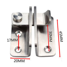 Load image into Gallery viewer, Stainless Steel Sliding Door Latch No Punch Latch Door Bolt Catch With Screw, Small Left Open, Small Right Open, Large Left Open, Large Right Open