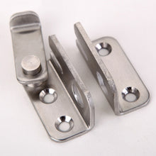 Load image into Gallery viewer, Stainless Steel Sliding Door Latch No Punch Latch Door Bolt Catch With Screw, Small Left Open, Small Right Open, Large Left Open, Large Right Open