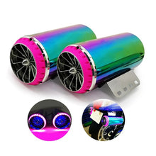 Load image into Gallery viewer, Motorcycle Subwoofer Color-Coated Audio Exhaust Pipe Simulator, 12V