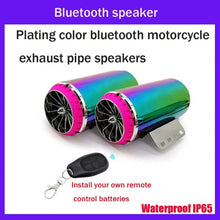 Load image into Gallery viewer, Motorcycle Subwoofer Color-Coated Audio Exhaust Pipe Simulator, 12V