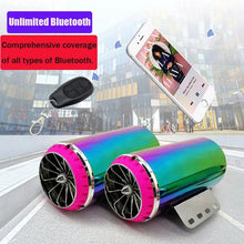 Load image into Gallery viewer, Motorcycle Subwoofer Color-Coated Audio Exhaust Pipe Simulator, 12V
