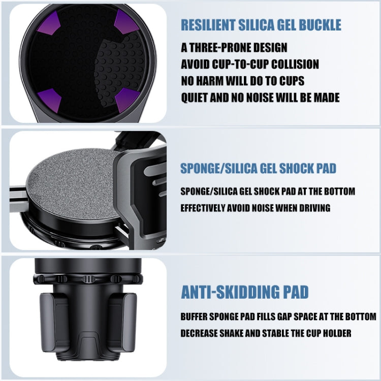 Multifunctional Car Water Cup Holder Drink Holder with Switch Lock, Small, Large