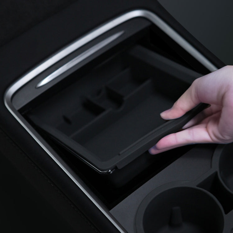 For Tesla Model 3 / Y Center Armrest Storage Box Car Modification Accessories Central Storage Box
