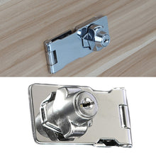 Load image into Gallery viewer, No Hole Hook With Locking Hasp Chest Of Drawers Door Lock With Iron Key, 2.5 inch Interlocking, 2.5 inch Non-Interlocking, 3 inch Interlocking, 3 inch Non-Interlocking, 4 inch Interlocking, 4 inch Non-Interlocking