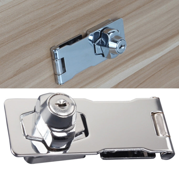 No Hole Hook With Locking Hasp Chest Of Drawers Door Lock With Iron Key, 2.5 inch Interlocking, 2.5 inch Non-Interlocking, 3 inch Interlocking, 3 inch Non-Interlocking, 4 inch Interlocking, 4 inch Non-Interlocking